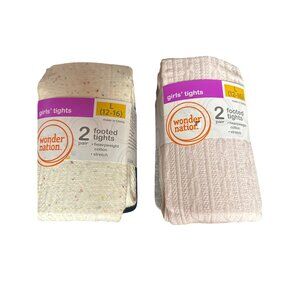 Girls tights footed large 12-16 4 pair